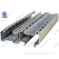 Adjustable storage rack roll forming machine